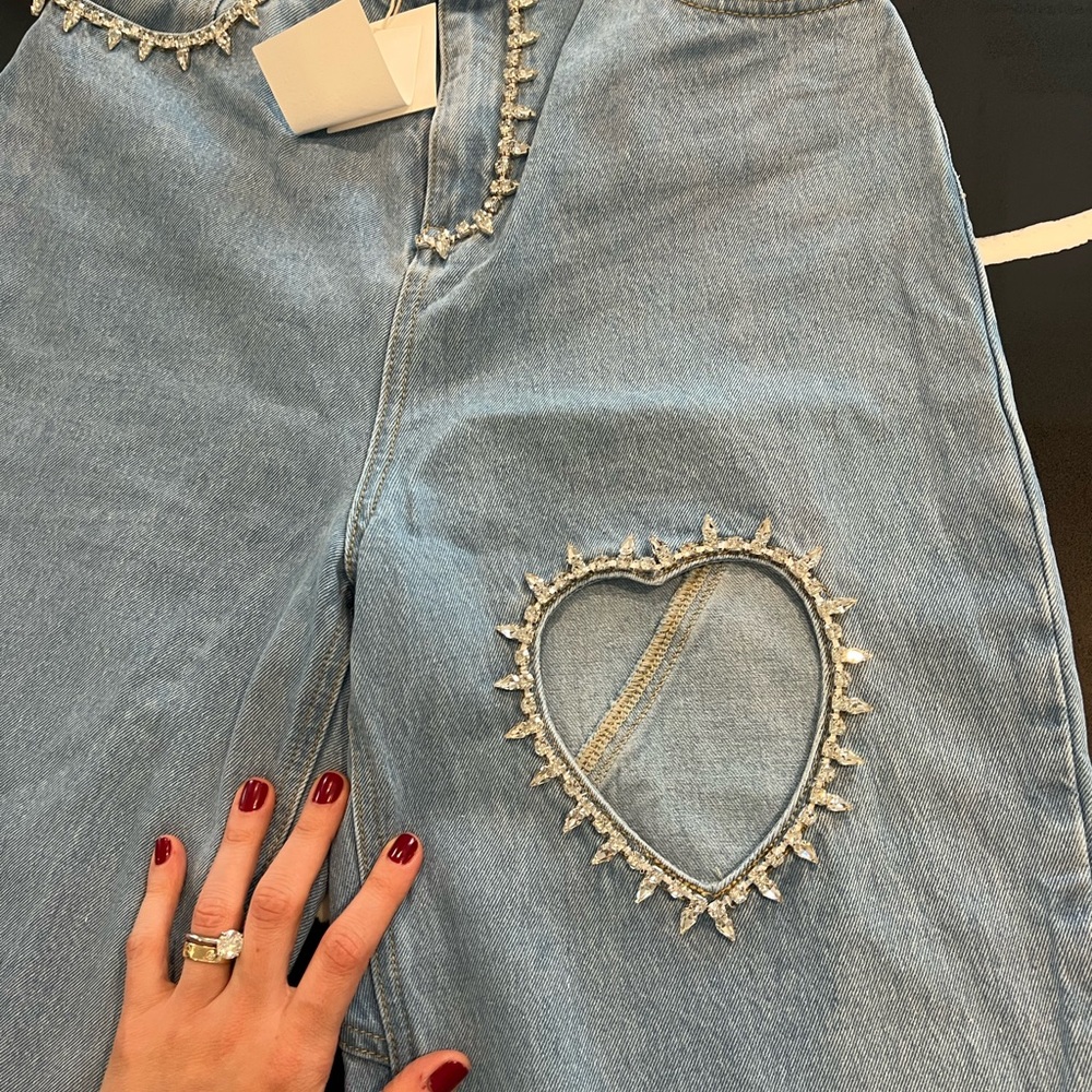 Cool rhinestone  Jean set